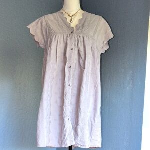 Cost Plus World Market Lavender Button-Down Dress
